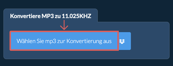 Wählen Sie mp3 zur Konvertierung aus