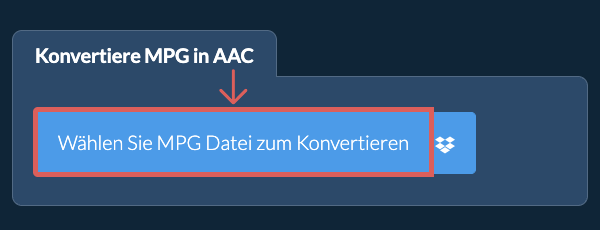 Konvertiere MPG in AAC