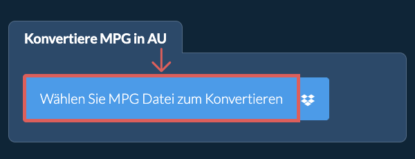 Konvertiere MPG in AU