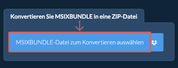 Konvertieren Sie MSIXBUNDLE in eine ZIP-Datei