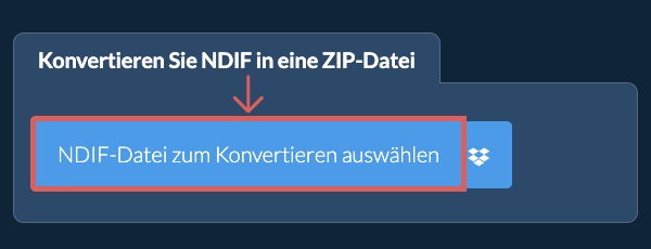 Konvertieren Sie NDIF in eine ZIP-Datei