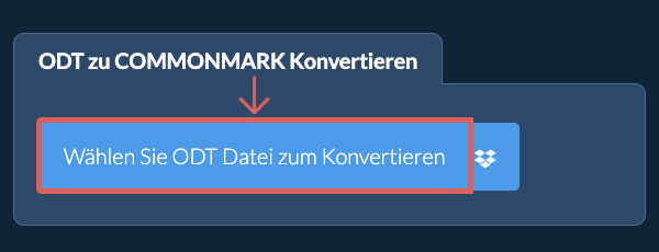 Konvertiere ODT in COMMONMARK