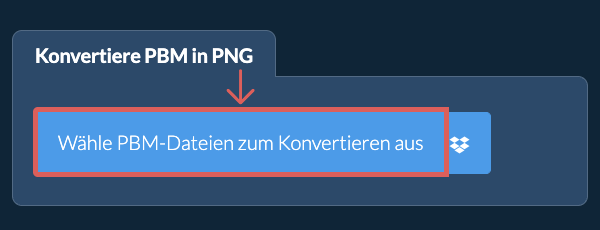 Konvertiere PBM in PNG