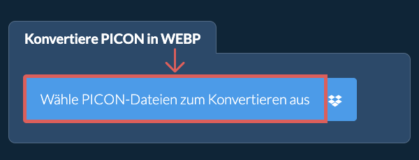 Konvertiere PICON in WEBP