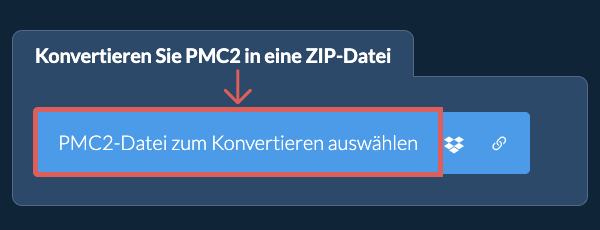 Konvertieren Sie PMC2 in eine ZIP-Datei
