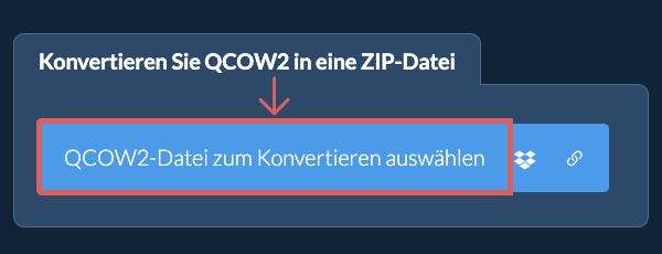 Konvertieren Sie QCOW2 in eine ZIP-Datei