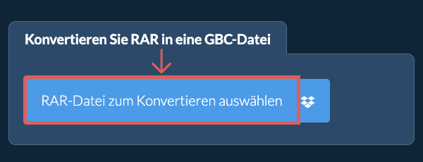 Konvertieren Sie RAR in eine GBC-Datei