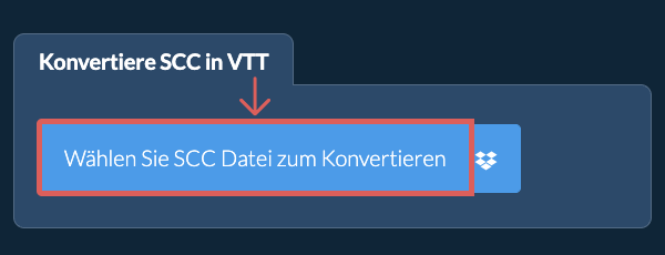 Konvertiere SCC in VTT