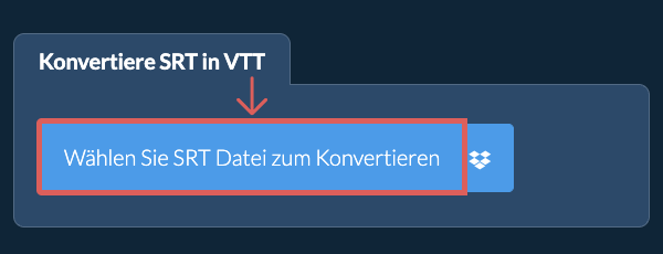 Konvertiere SRT in VTT