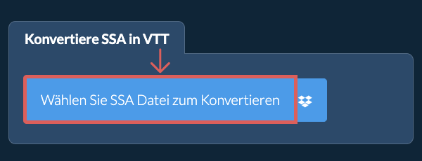 Konvertiere SSA in VTT