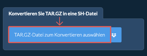 Konvertieren Sie TAR.GZ in eine SH-Datei
