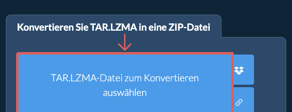 Konvertieren Sie TAR.LZMA in eine ZIP-Datei