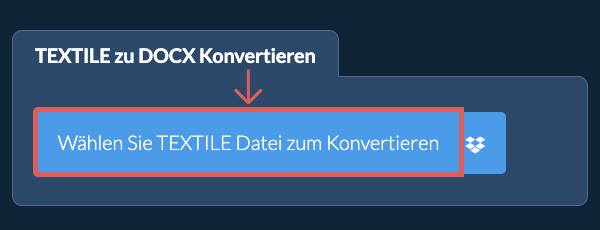 Konvertiere TEXTILE in DOCX