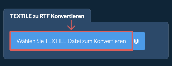 Konvertiere TEXTILE in RTF
