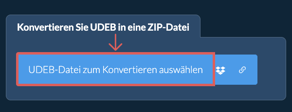 Konvertieren Sie UDEB in eine ZIP-Datei