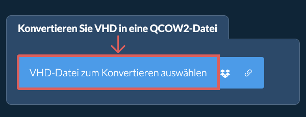 Konvertieren Sie VHD in eine QCOW2-Datei
