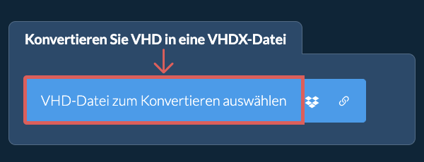 Konvertieren Sie VHD in eine VHDX-Datei