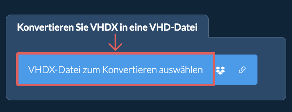 Konvertieren Sie VHDX in eine VHD-Datei