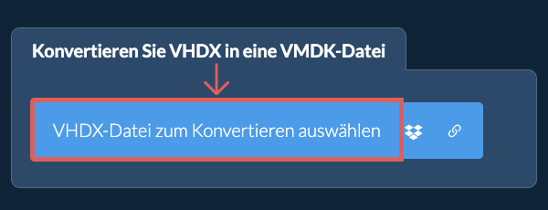 Konvertieren Sie VHDX in eine VMDK-Datei