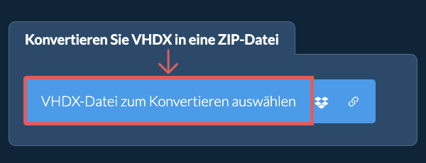 Konvertieren Sie VHDX in eine ZIP-Datei
