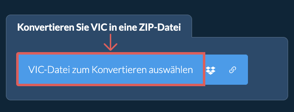 Konvertieren Sie VIC in eine ZIP-Datei