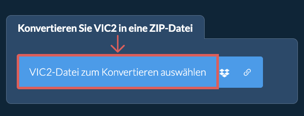 Konvertieren Sie VIC2 in eine ZIP-Datei