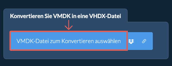 Konvertieren Sie VMDK in eine VHDX-Datei