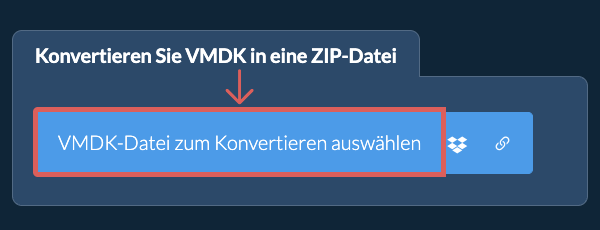 Konvertieren Sie VMDK in eine ZIP-Datei