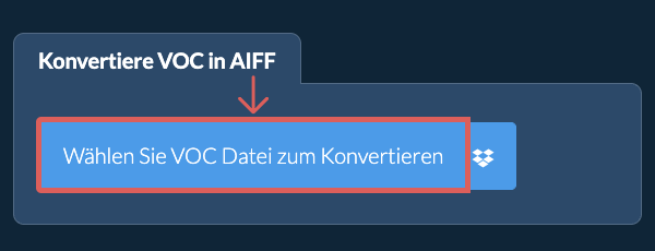 Konvertiere VOC in AIFF