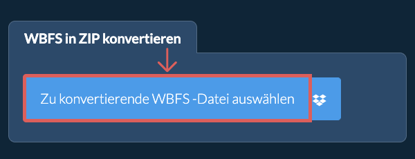 WBFS in ZIP konvertieren