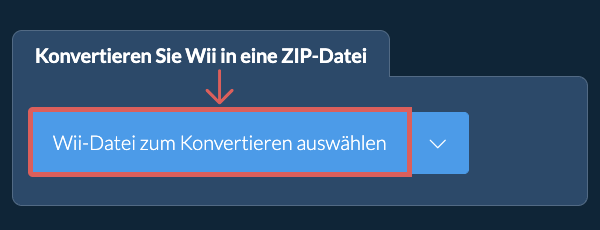 Konvertieren Sie Wii in eine ZIP-Datei