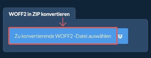 WOFF2 in ZIP konvertieren