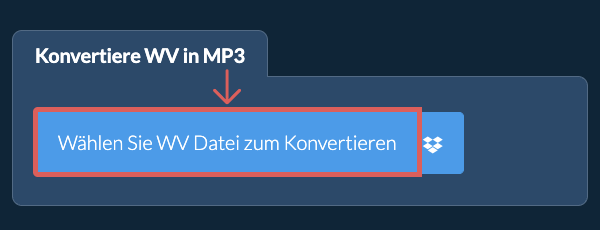 Konvertiere WV in MP3