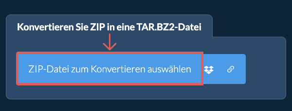 Konvertieren Sie ZIP in eine TAR.BZ2-Datei