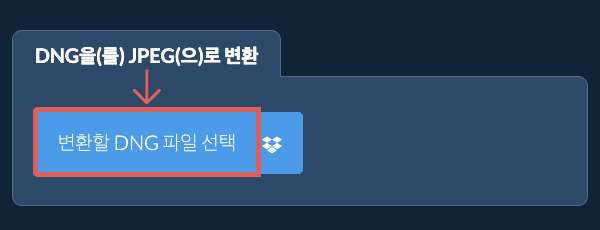 DNG을(를) JPEG(으)로 변환