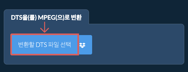 DTS을(를) MPEG(으)로 변환