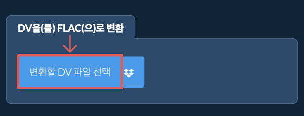 DV을(를) FLAC(으)로 변환