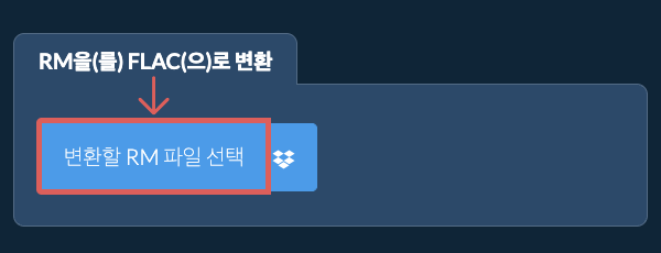 RM을(를) FLAC(으)로 변환