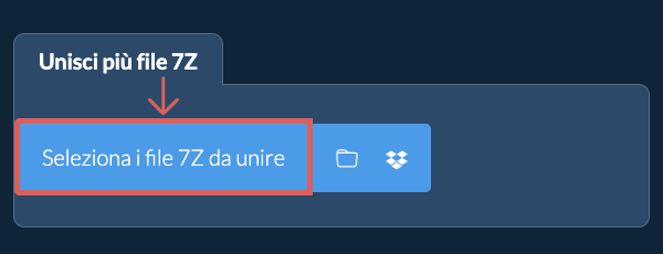 Unisci più file 7Z