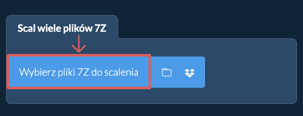 Scal wiele plików 7Z