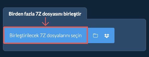 Birden fazla 7Z dosyasını birleştir