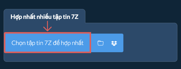 Hợp nhất nhiều tập tin 7Z
