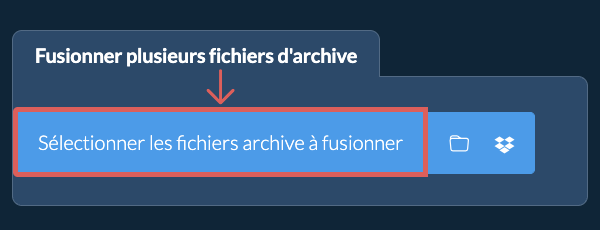 Fusionner plusieurs fichiers archive