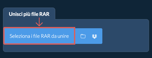Unisci più file RAR
