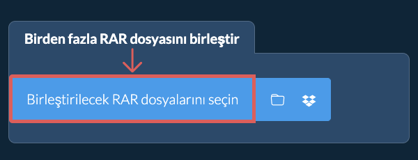Birden fazla RAR dosyasını birleştir