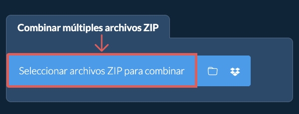 Combinar múltiples archivos ZIP
