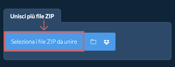 Unisci più file ZIP