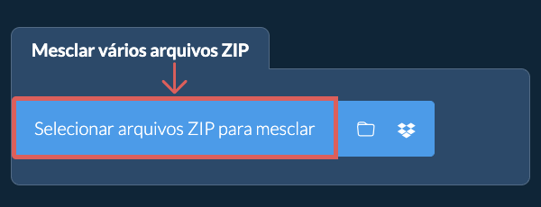 Mesclar vários arquivos ZIP