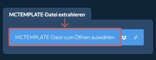 MCTEMPLATE-Datei extrahieren