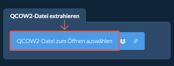 QCOW2-Datei extrahieren